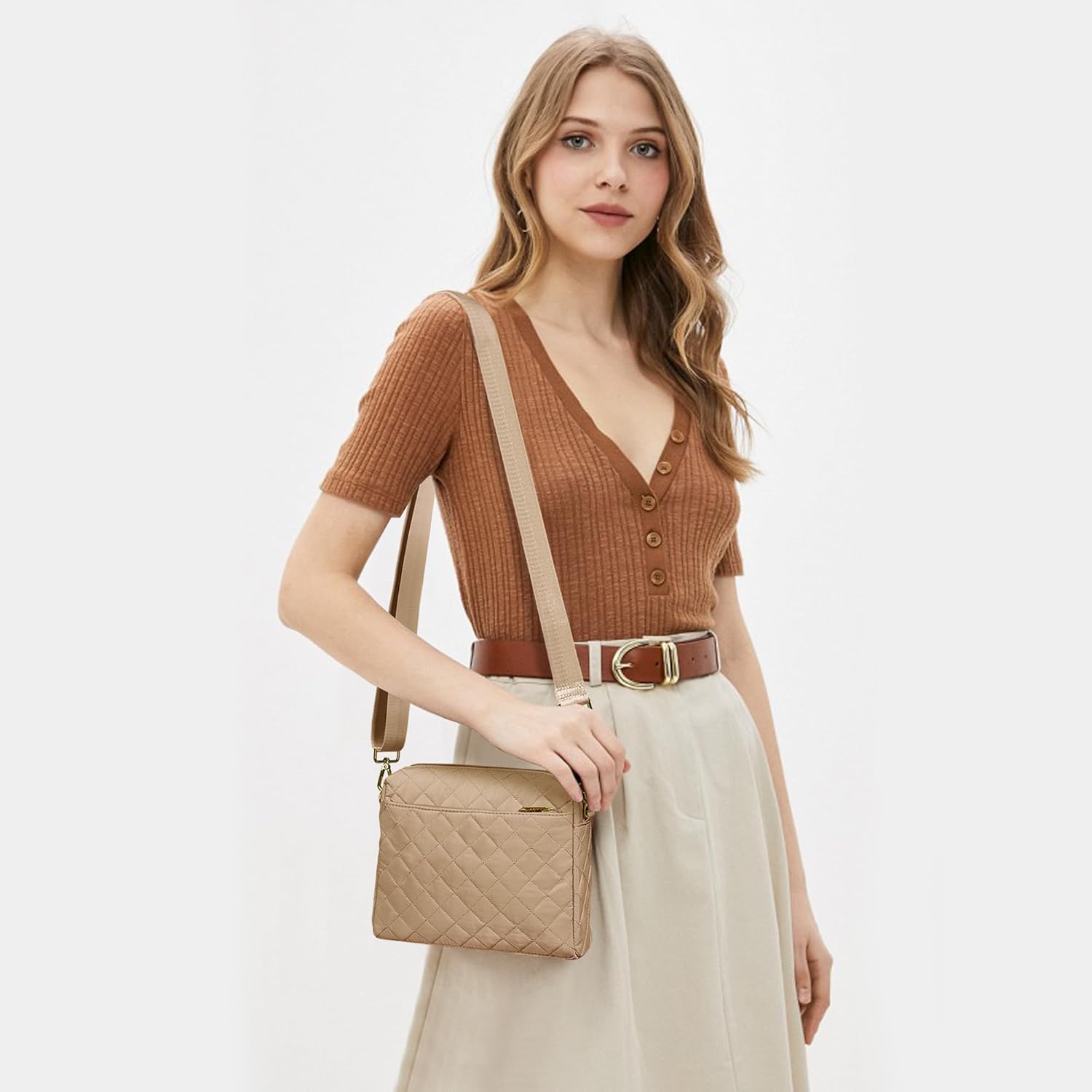 KALIDI Small Women's Crossbody Handbags Quilted Crossbody Bags for Women Ladies Lightweight Puffer Shoulder Purse | Small, for Women, Ladies, Lightweight, Puffer - Image 2