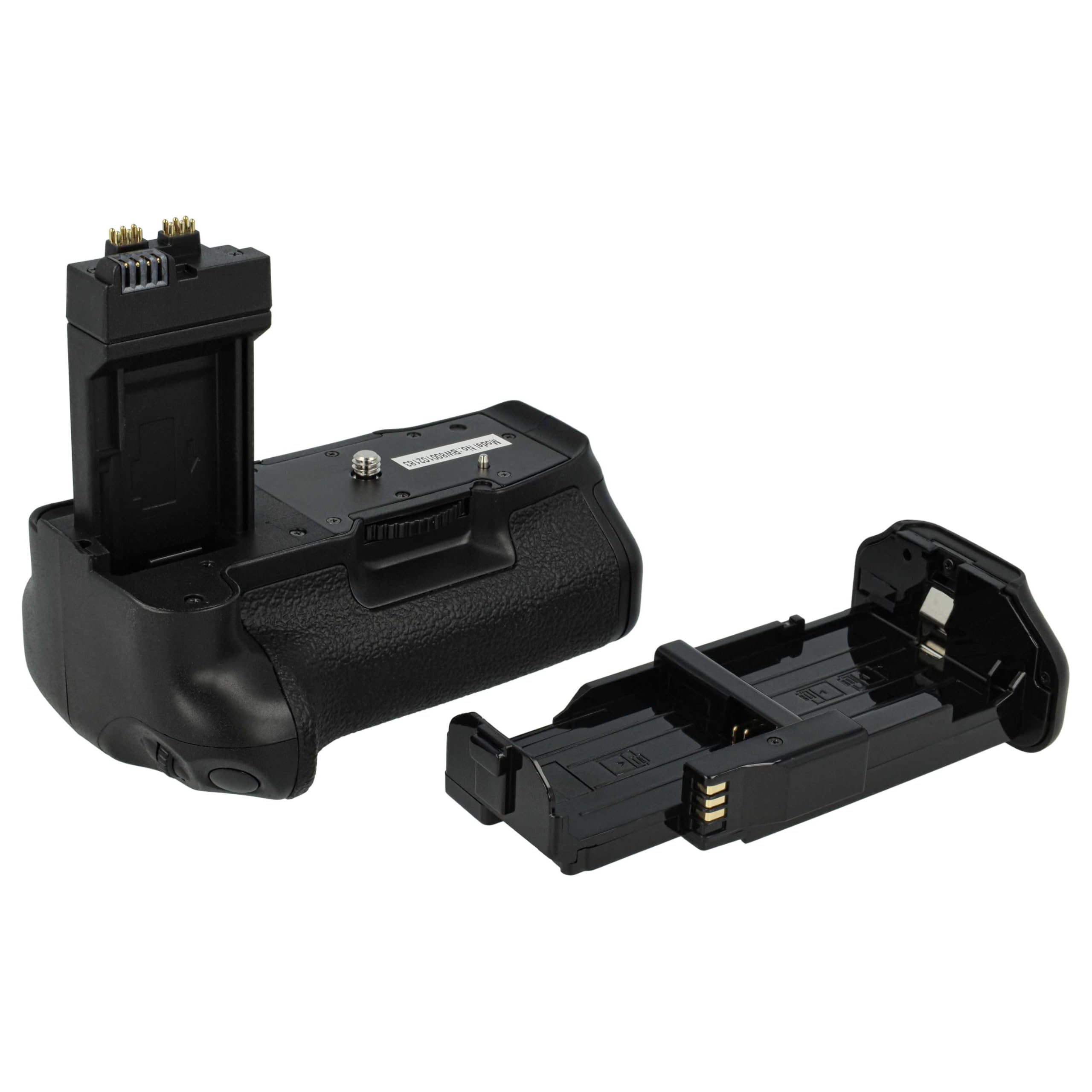 vhbw Uchwyt baterii zastępuje Canon BG-E8 do lustrzanki, tworzywa sztucznego/metalu