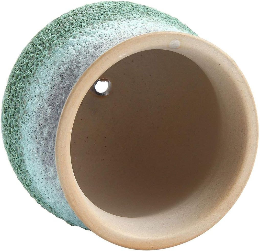 T4U 2.5 Inch Small Ceramic Succulent Pots with Bamboo Tray Set of 6, Sagging Glazed Porcelain Summer Serial Handicraft for Mom Sister Home Office Table Desk Windowsill Decoration