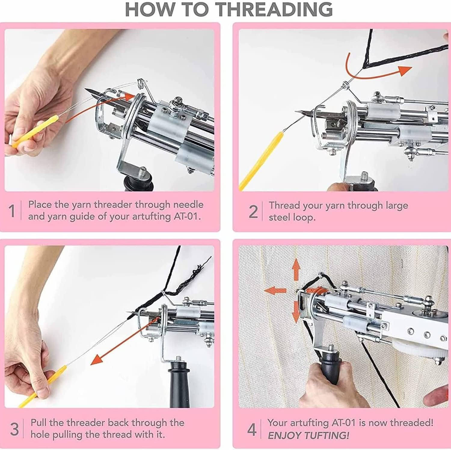 Tufting Gun 2 in 1 Cut Pile Loop Pile Rug Gun Machine Starter Kit Rug Tufting Kit Electric Tufting Gun Carpet Weaving Flocking Machine