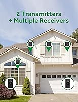 Vista 5 de AVANTEK Timbre de puerta inalámbrico, mini CB-11 timbre impermeable que funciona a 1000 pies con 52 melodías, 5 niveles de volumen y flash LED