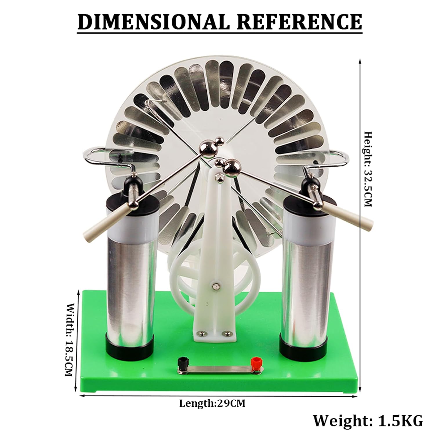 Static Electricity Generator, Portable Static Machine for Physics Experiment, Electrostatic Induction Generator for Classroom Lab