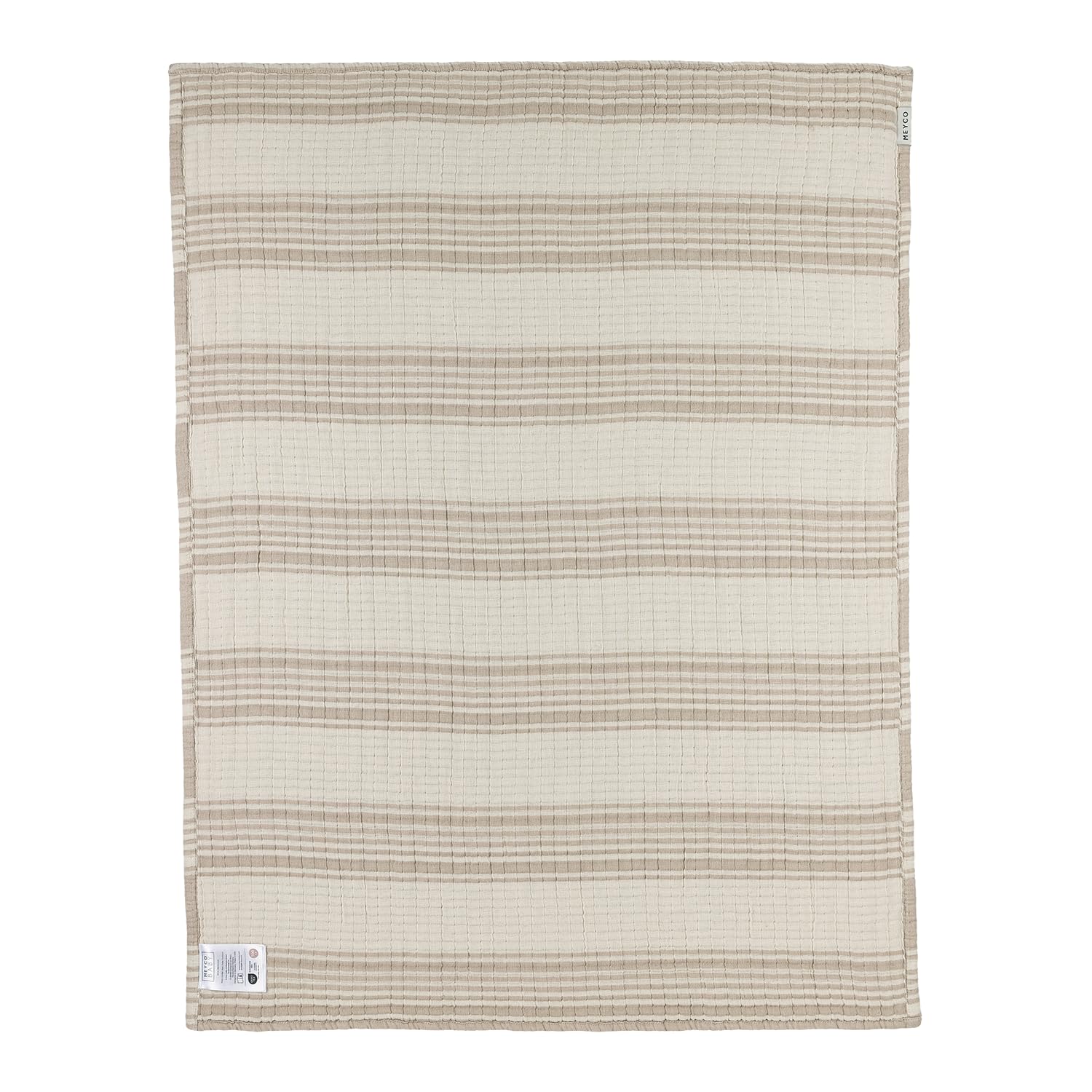 MEYCO Babydecke 100x150cm Musselin Kuscheldecke Stripe Sand