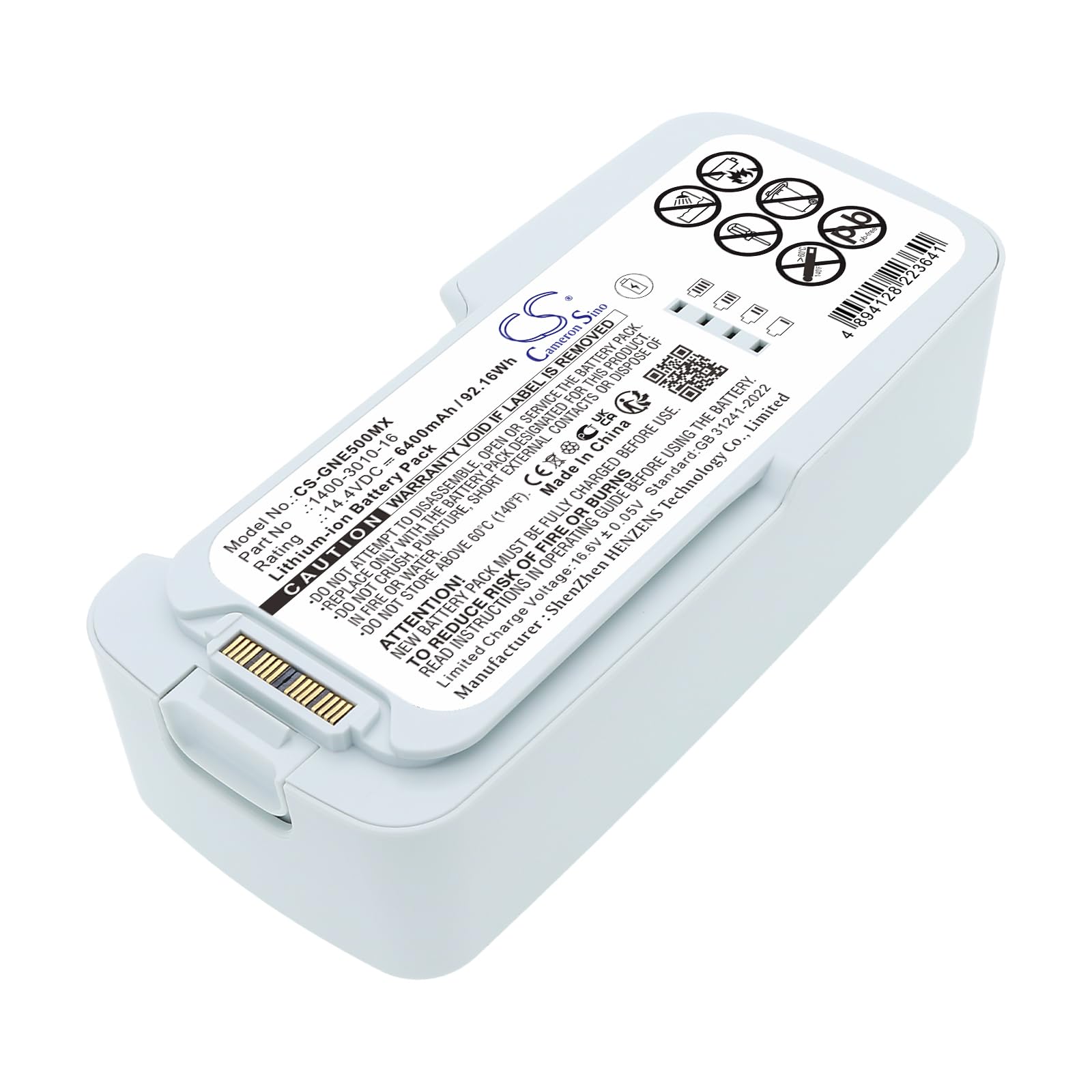 TECHTEK Batteria 6400mAh compatibile con [Inogen] One G5, Rove 6 sostituisce 1400-3010-16, BA-500, BA-516
