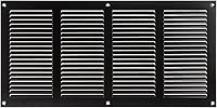 Ozo Brothers 16x8 Black Metal HVAC Vent Cover Grille - Wall Ceiling Register with Mesh Insect Screen Guard