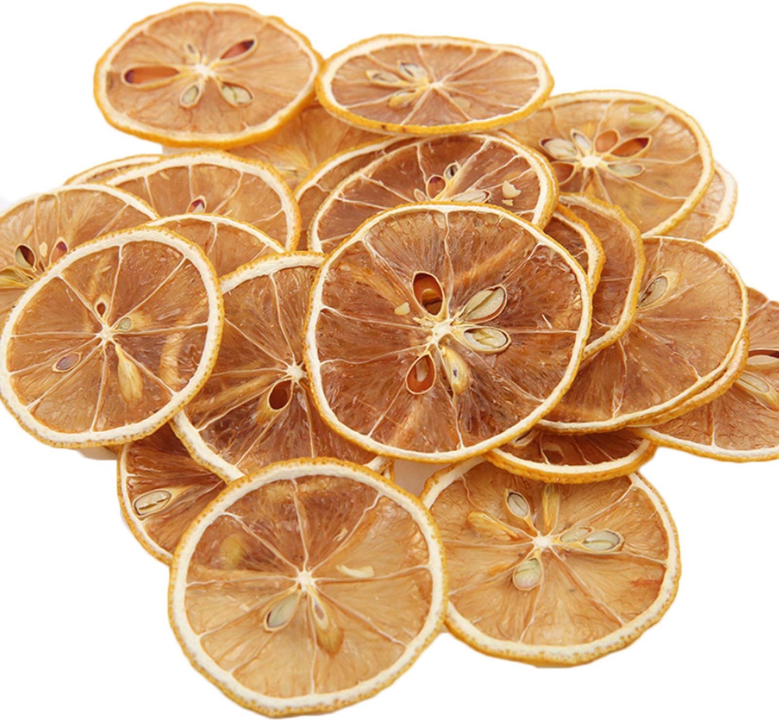 Dried Lemon Slices, Sun-Dried Fragrance Citrus Fruit Tea, Dehydrated Lemon Wheels, No Additive Flora Herbal Tea for Drinking, Decorate Cakes (250g/8.8oz)