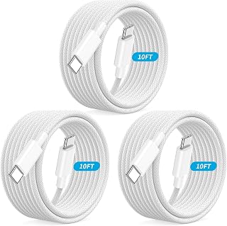[Apple MFi Certified] USB C to USB C Cord for iPhone 16 15,3Pack 10FT Long USB C to USB C Fast Charging Power Delivery Cable for iPhone 16/16 Plus/16 Pro/16 Pro Max/15/15Pro/15Pro Max/15 Plus Airpods