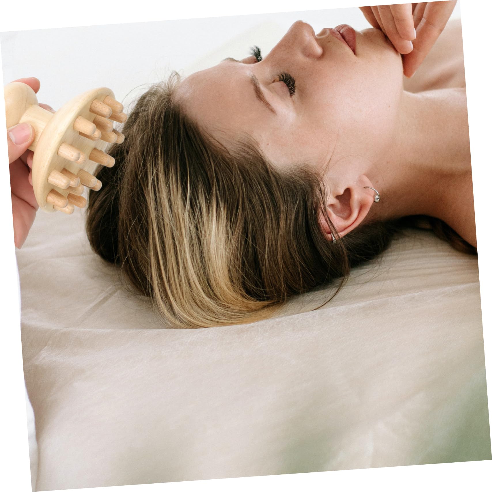 Healvian 2pezzi Pettine Massaggiatore Per Capelluto Legno Di Faggio Ergonomico Strumento Di Rilassamento Per Testa e Massaggiatore Acupoint Unico Design Elegante e Confortevole