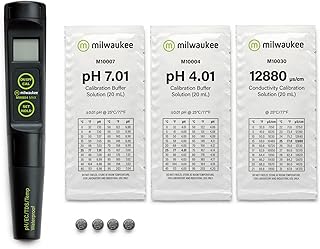 Milwaukee MW804 MAX Waterproof 4-in-1 pH EC TDSTemp Tester with Replaceable Probe