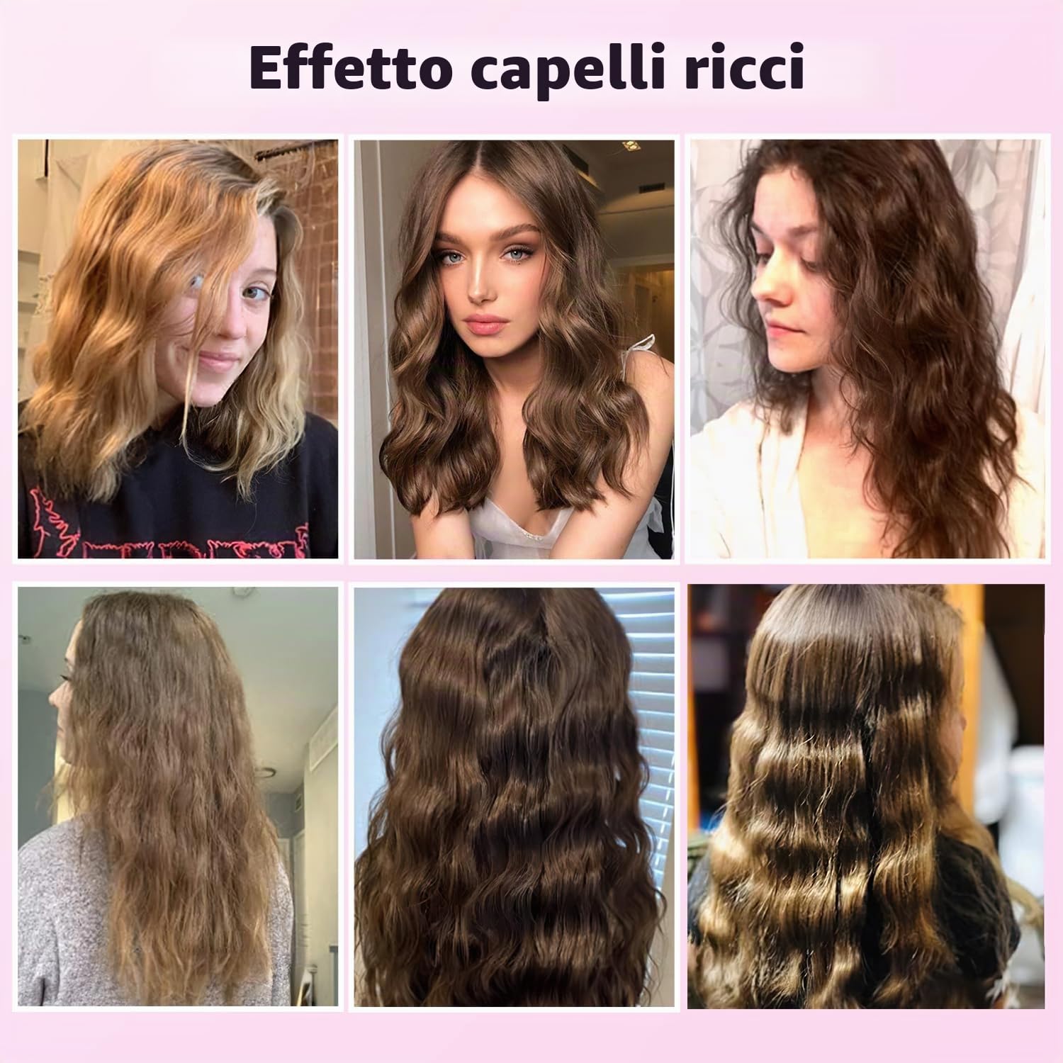 Arricciacapelli 3 Tubi - LAYADO Piastra Onde per Capelli 25mm per Acconciature Effetto Riccio e Ondulati Temperatura Regolabile Ondulata Ferro Arricciacapelli Professionale Ceramica