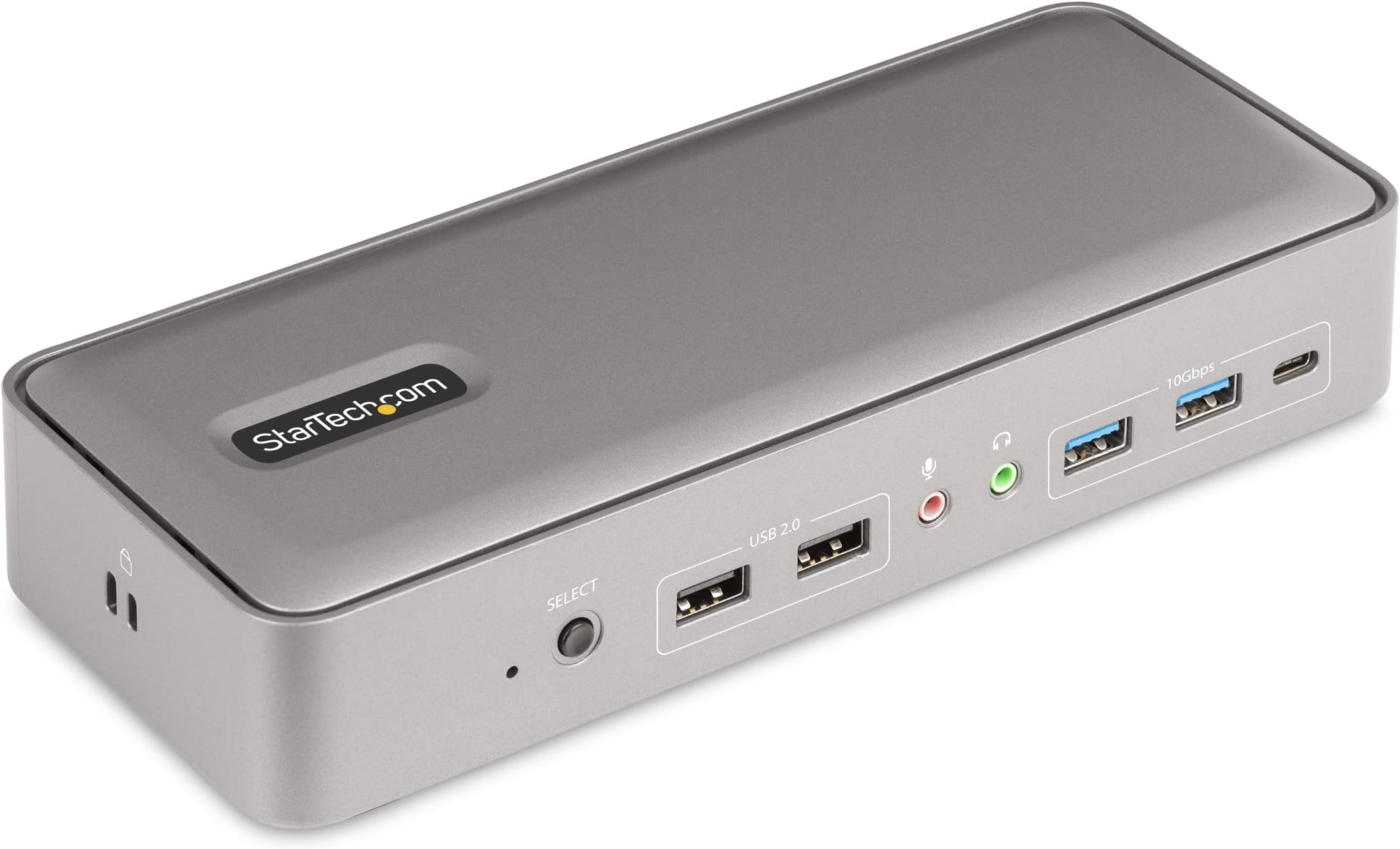 Dual-Laptop USB-C KVM Docking Station, Dual Monitor 4K 60Hz DisplayPort Dock, 5-Port USB Hub, GbE, 90W/45W Power Delivery to Two Laptops, Windows/Mac, 2-Host KVM Dock, TAA