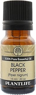 Plantlife Black Pepper Aromatherapy Essential Oil - Straight from The Plant 100% Pure Therapeutic Grade - No Additives or Fillers - 10 ml
