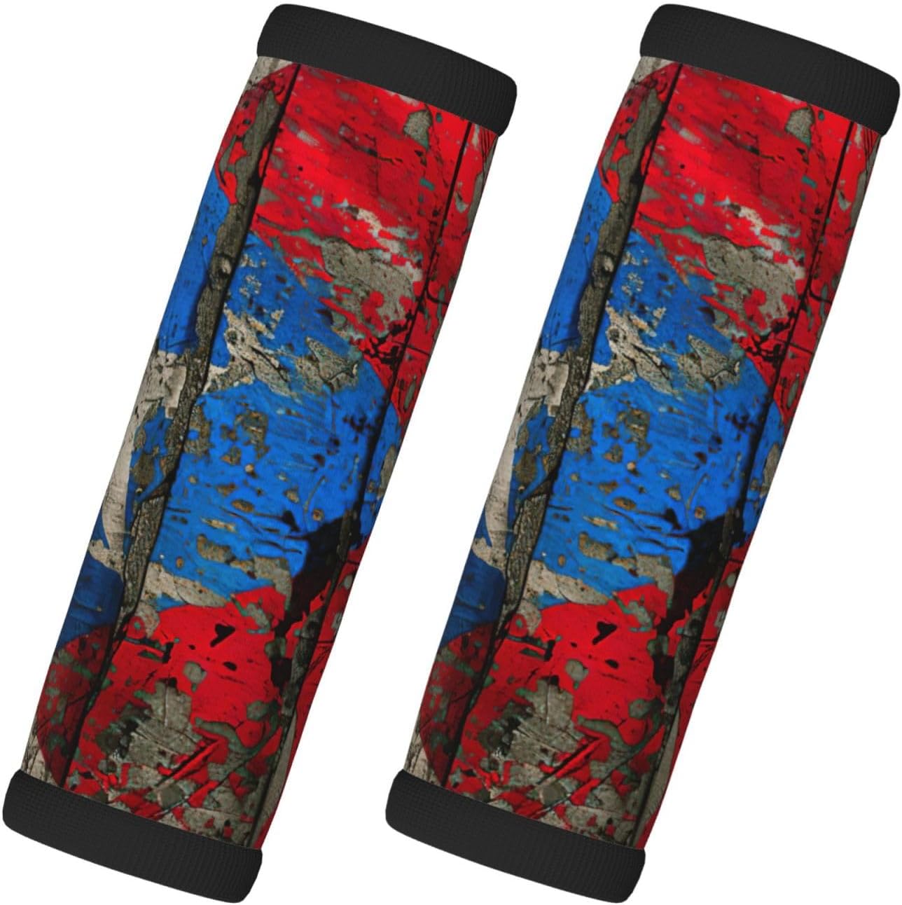 Puerto Rico Wallpaper Flag Print Luggage Handle Wraps Luggage Identifiers Soft Neoprene Luggage Handle Wraps for Suitcase Trolley Handle Grip Cover 2 Pack Luggage Tags
