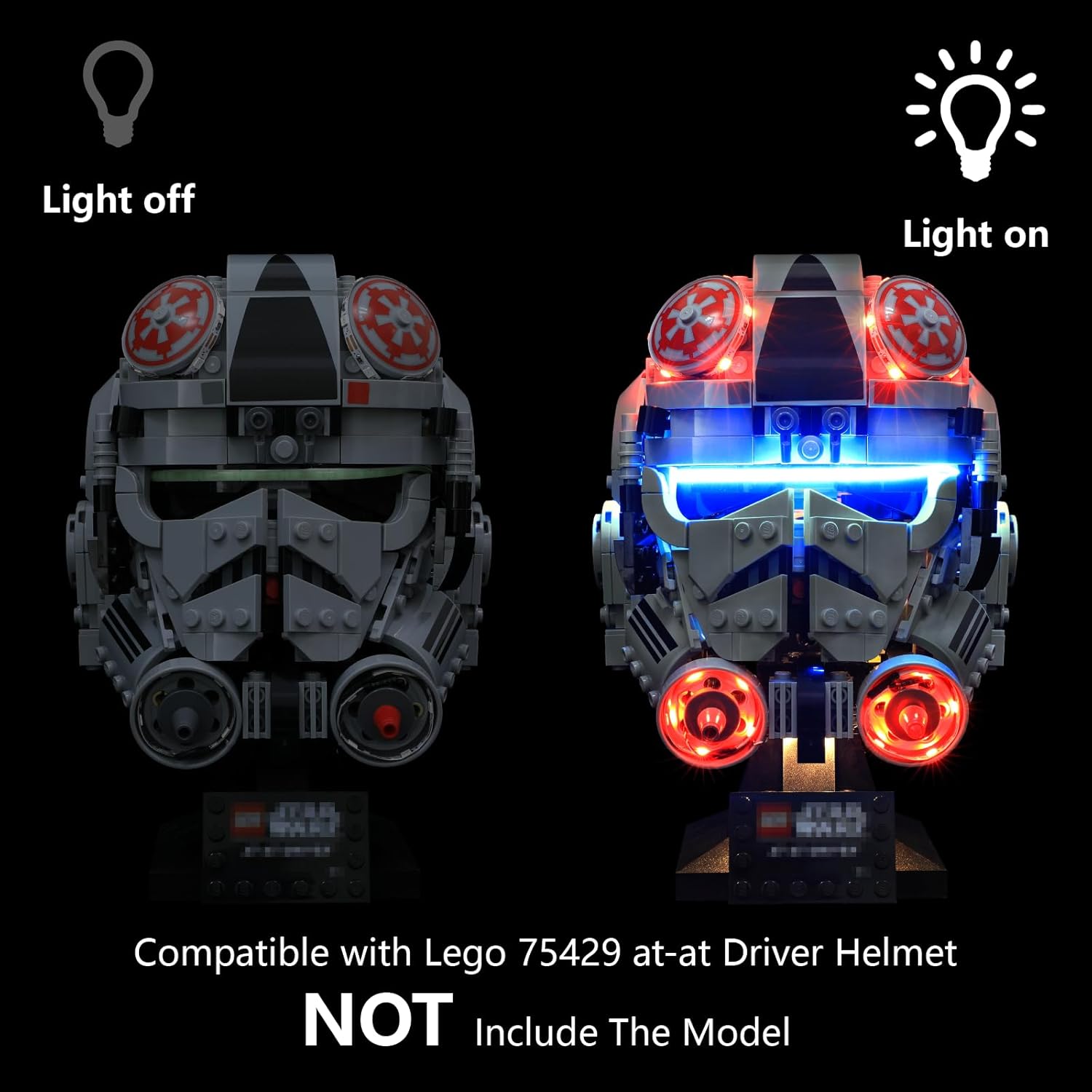Light kit Compatible with Lego 75429 at- at Driver Helmet, Lighting Accessories for Lego at-at Driver's Helmet Building Blocks Model (No Model Included)