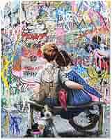 Amazon.co.jp: Hzong 数字油絵 Banksy バンクシー 落書き モダン