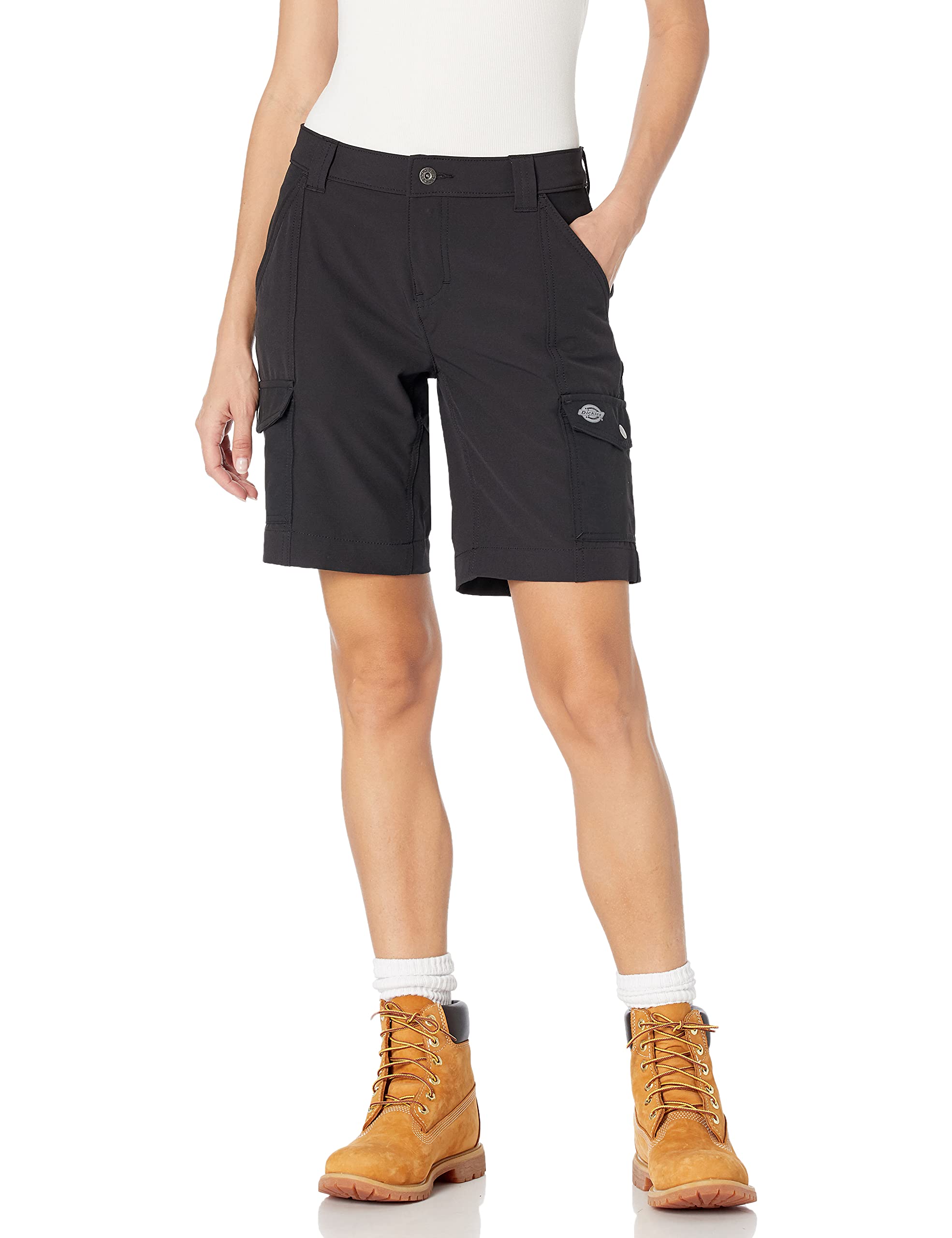 Dickies Women's Black V1 Temp-Iq Performance Cargo Short, 6