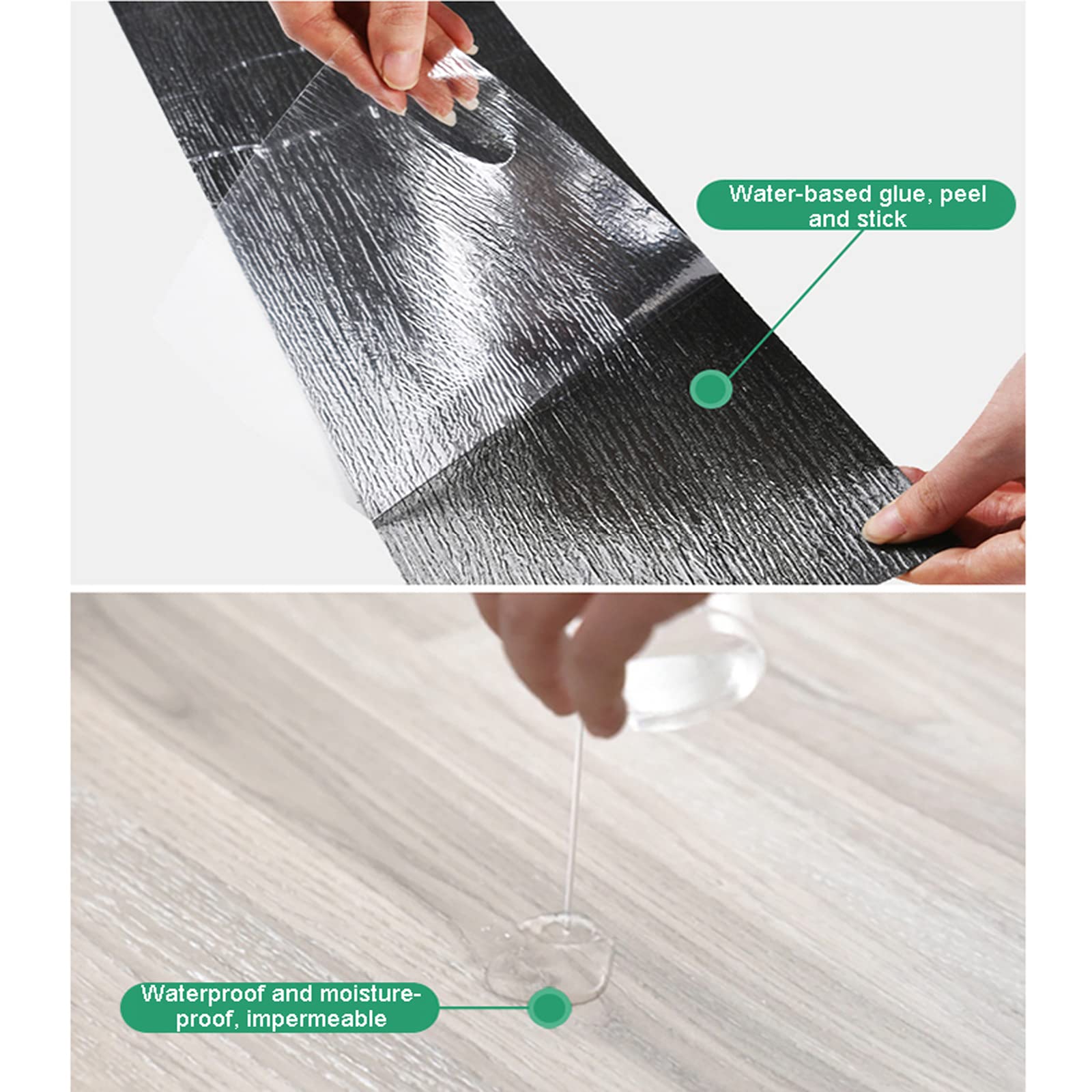 Pellicola Adesiva Effetto Legno Carta Autoadesiva in Vinile Peel And Stick Piastrelle per Pavimenti Rotolo di Pellicola Effetto Legno Quadrato per Cucina Soggiorno(Size:1sqm,Color:B-40)