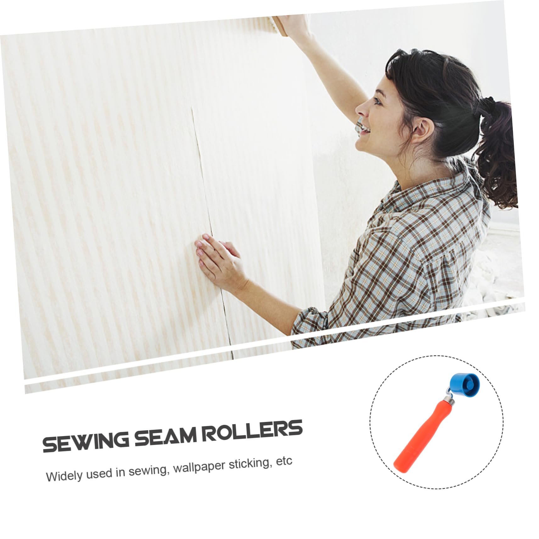 Veemoon Professional Quilting Seam Roller Blue Plastic Flat Surface No Texture for Quilting Sewing and Home Decor