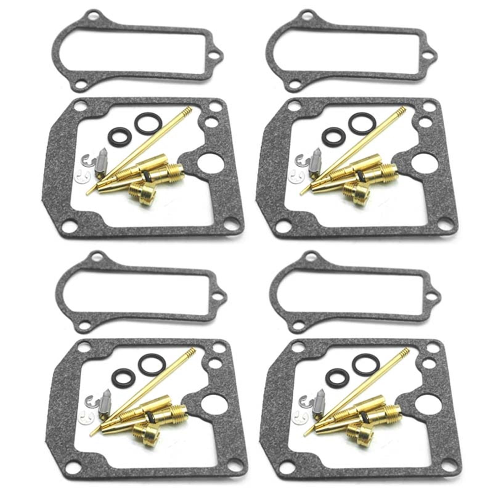 Réparation carburateur Lot De 4 Kits De Réparation De Carburateur De Moto avec Joint De Gicleur pour Kawasaki KZ900A 1977 1976 KZ900B KZ 900 900B LTD(4 Repair Kits)