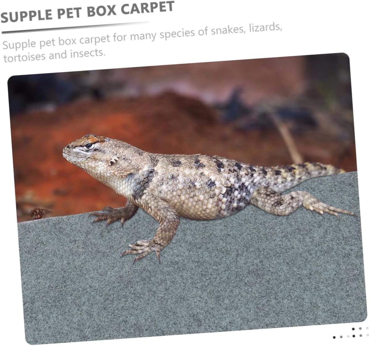 2pcs Reptile Carpet Lizard Liner Mat Pet Terrarium Substrate Reptile Cage Liner Heat Retention Reusable Mat