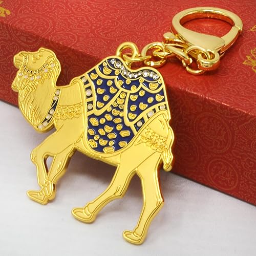 Miniatura 3 de Feng Shui Cash Flow Camel Amuleto Llavero Sabiduría China Riqueza Porsperidad Éxito Buena Suerte Amuleto Lucky Fengshui Regalo