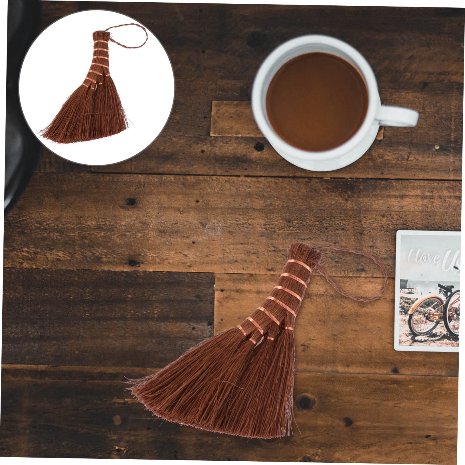 Beavorty 1pc Mini Brown Broom Household Broom Mini Cleaning Tool Compact Broom Mini Broom Cleaning Tool Broom Toy Mini Cleaning Broom Small Cleaning Tool Home Use Mini Broom Mini Broom Tool
