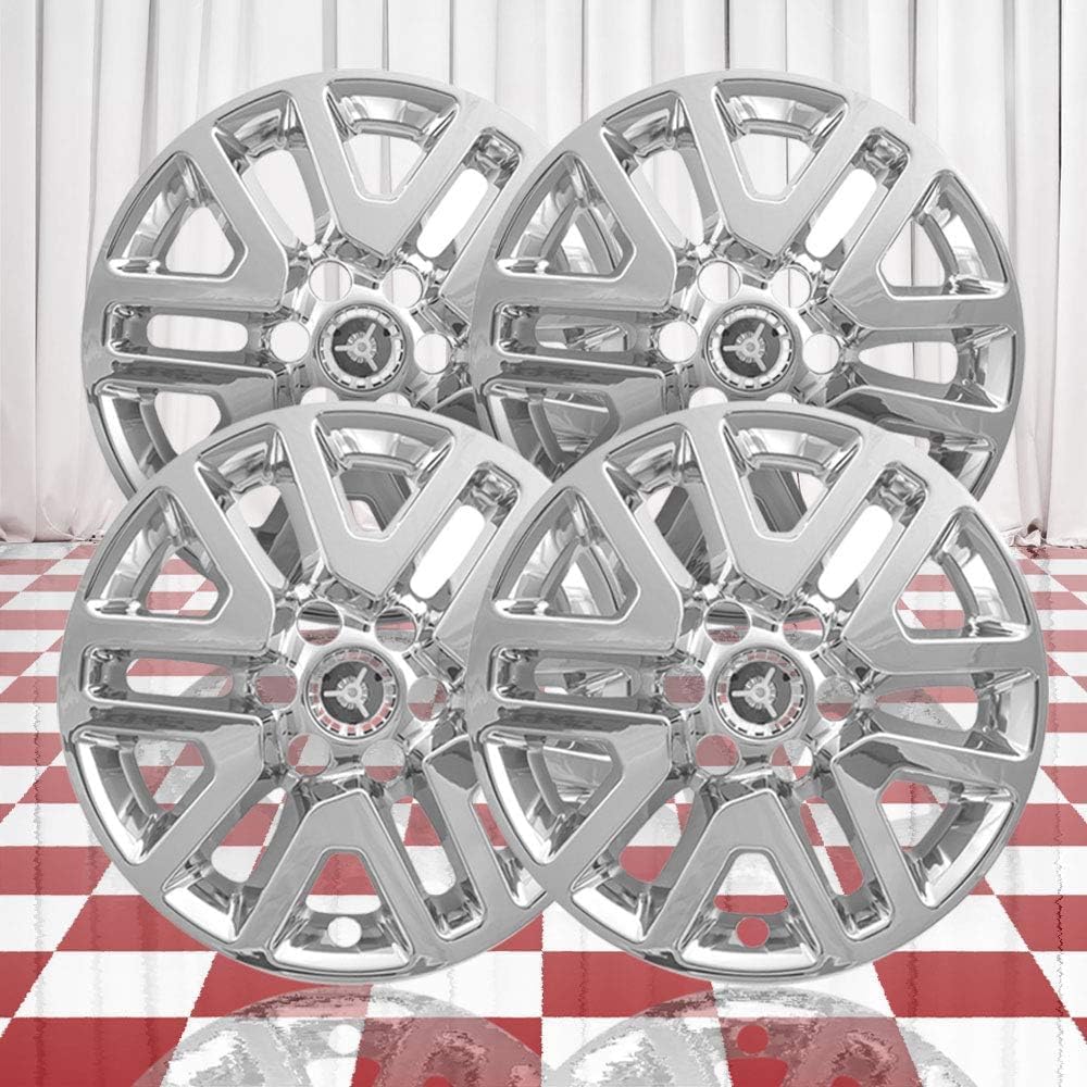 Set of 4 Gloss Black 6" V Spoke 16" Wheel Skins for Nissan Frontier SV 2014-2021