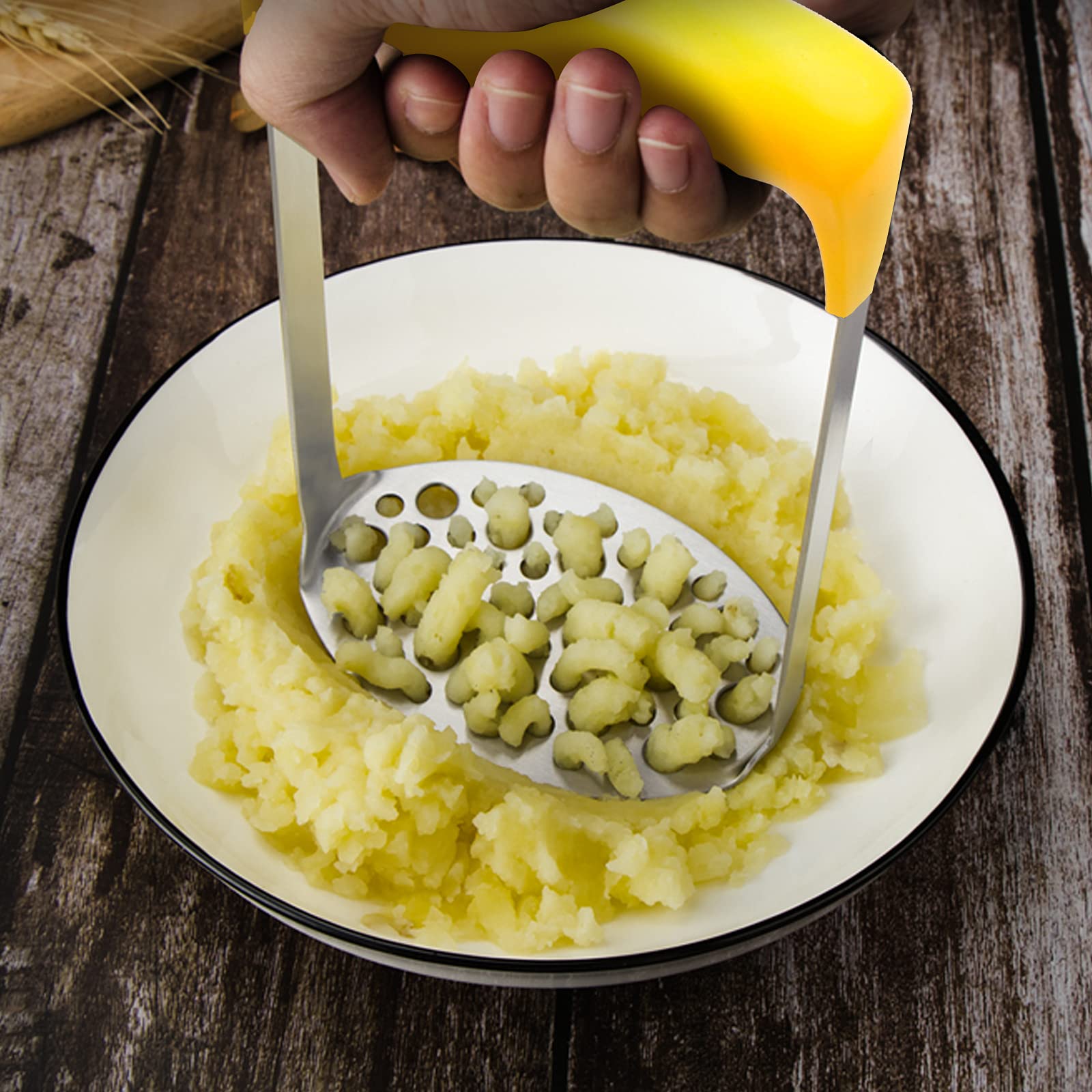 Presse-purée En Acier Inoxydable 304 Avec Poignée Ergonomique Antidérapante – Presse-purée Antidérapant Pour Purée De Pommes De Terre, Carottes