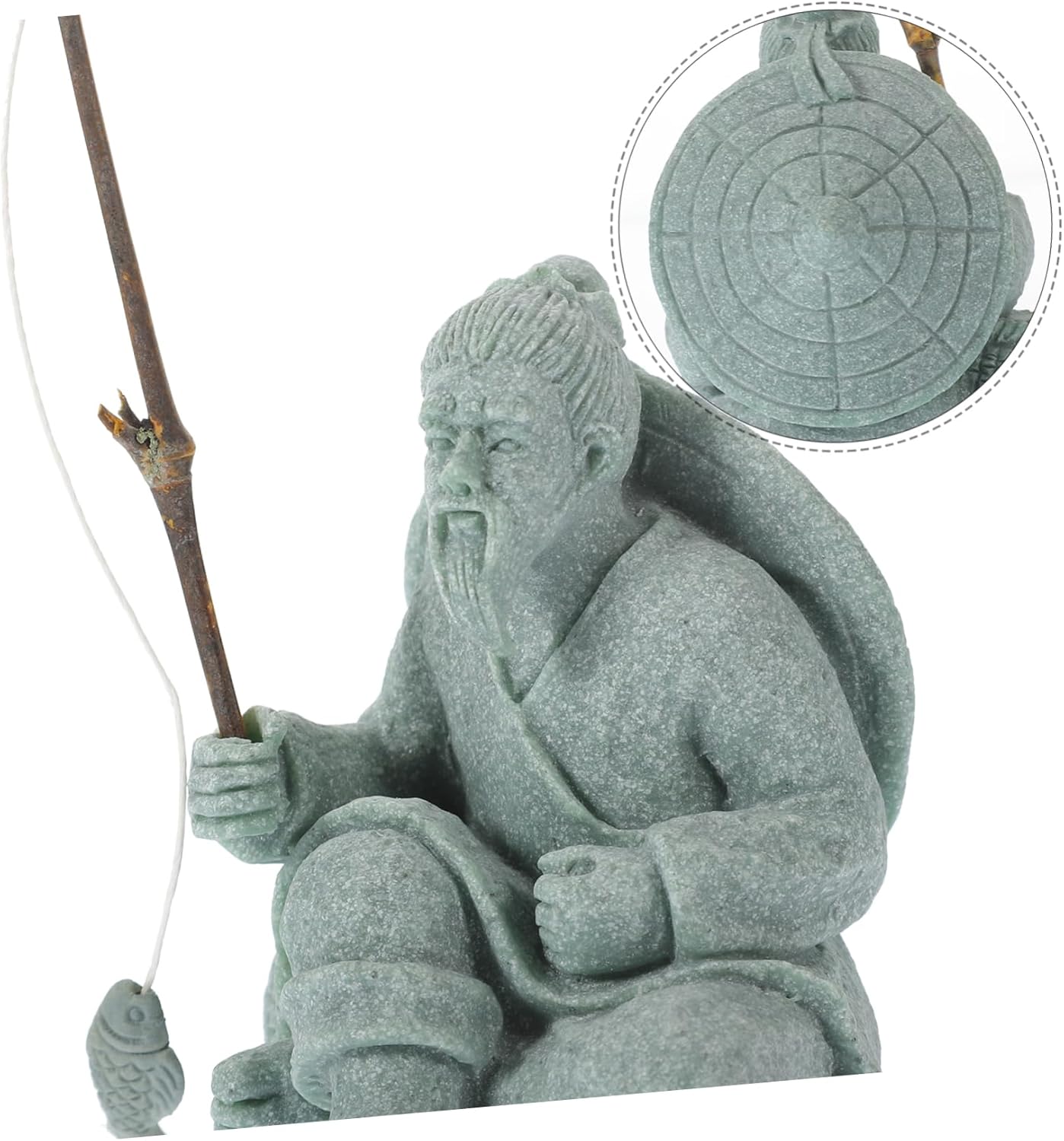 PRETYZOOM 5pcs Fishing Statue for Fish Tank Decor Miniature -Landscape Craft and Commercial Decoration and Easy to Clean Design