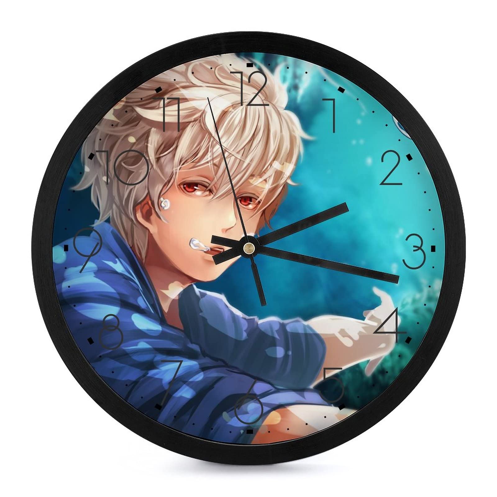 Horloge garçon qui nage grands chiffres pour une cuisine lumineuse