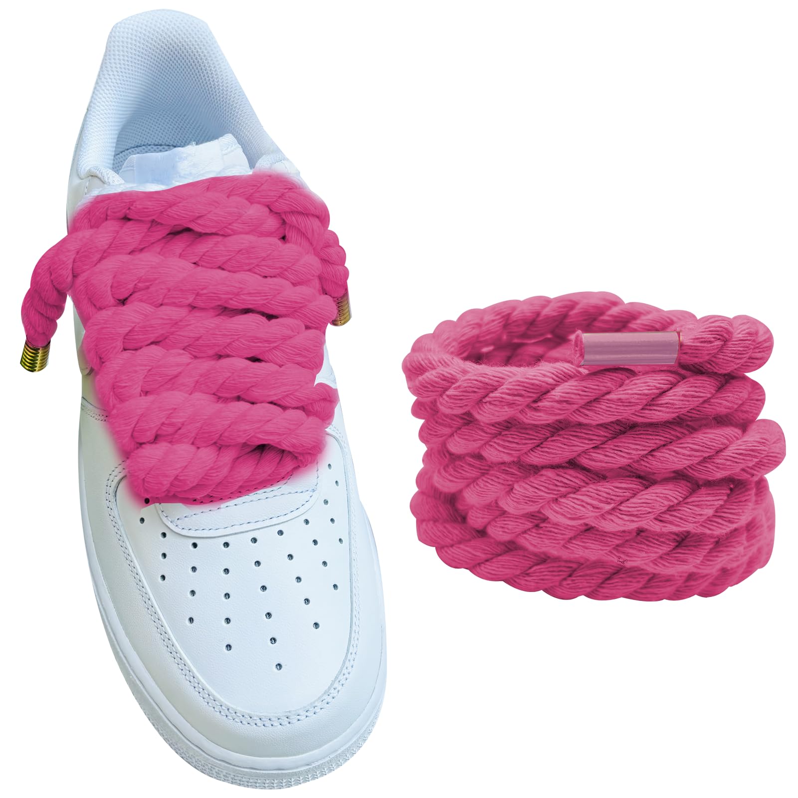 Lopau Thick Rope Shoe Laces for Air Force 1, Dont Punch DIY Chunky Jumbo Shoelaces for Dunk,Air Jordan,AF1 Sneakers