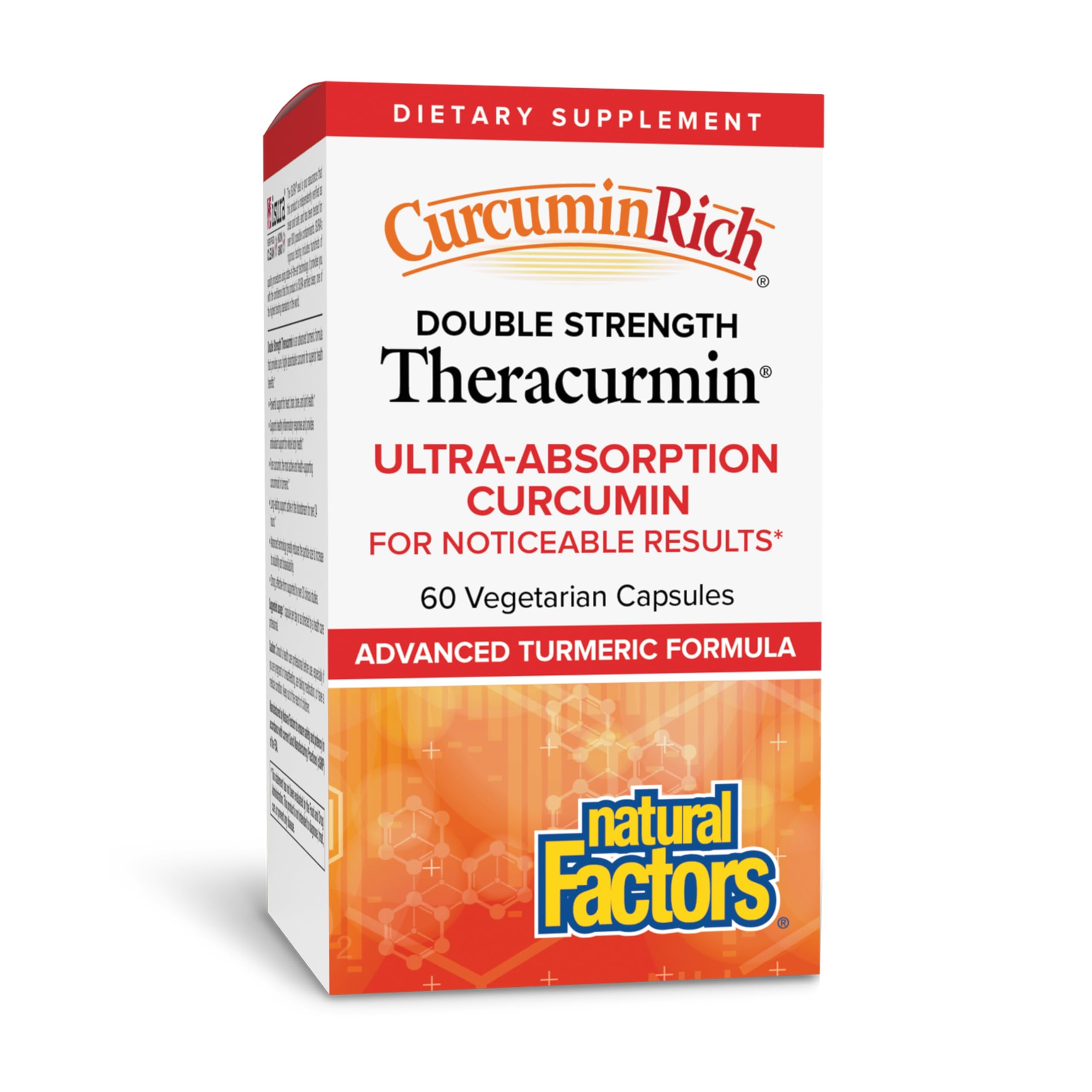 Natural Factors CurcuminRich Double Strength Theracurmin, 60 Capsules 60 Count (Pack of 1)