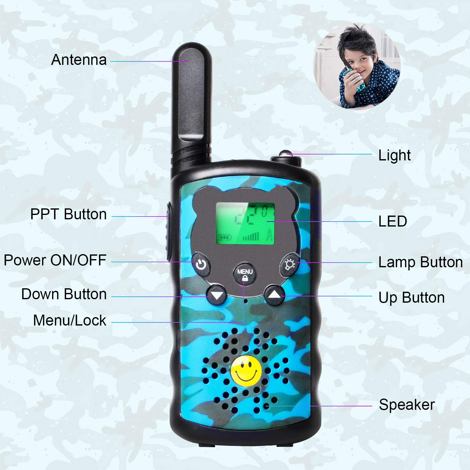 Walkie Talkies for Kids Adults,3 Mile Long Range - Image 3