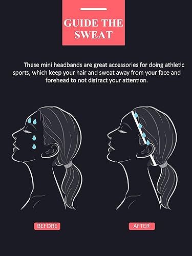 Miniatura 4 de 4 diademas elásticas deportivas gruesas y antideslizantes para mujeres y hombres