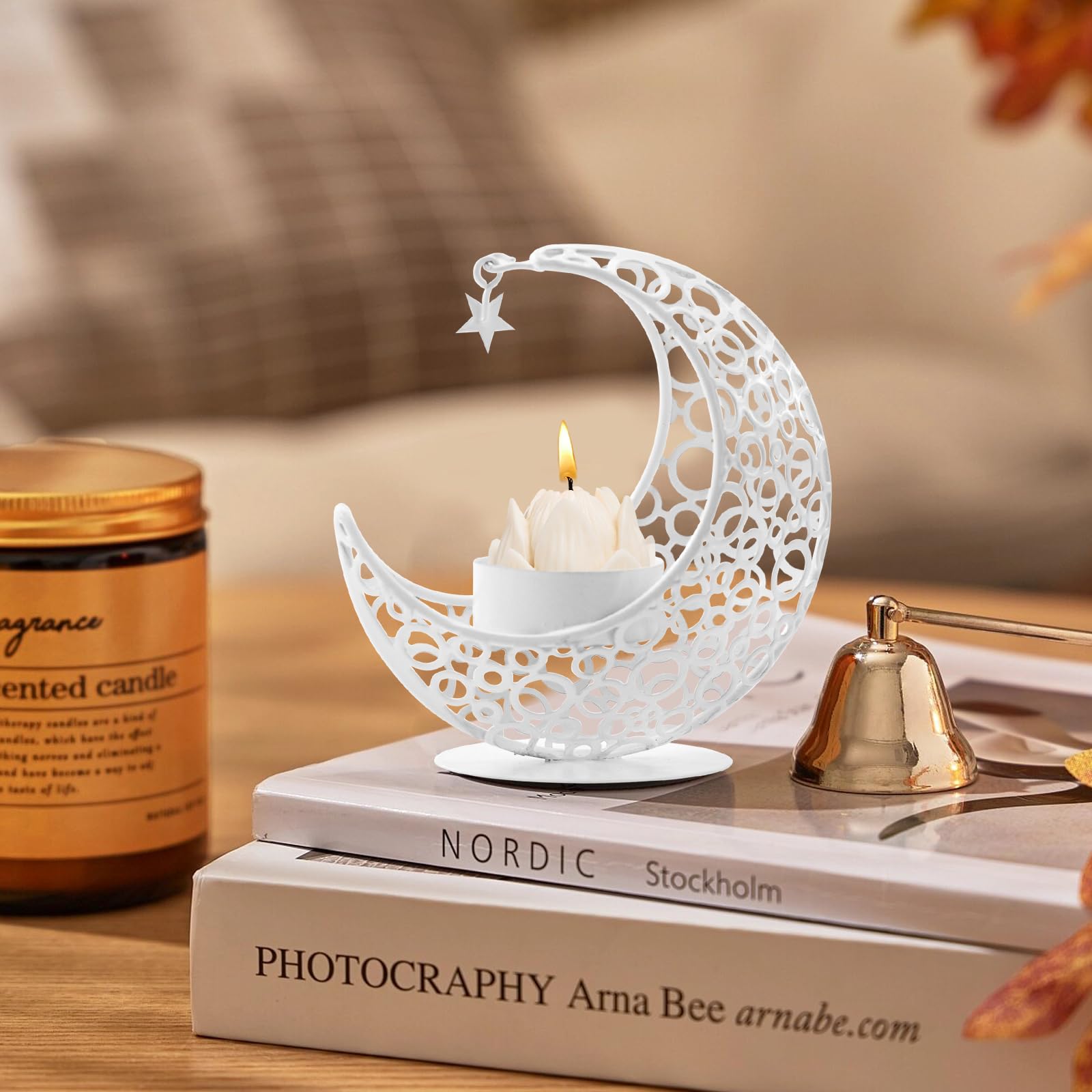 Amazon.co.jp: MrMrKura キャンドルホルダー 三日月 2個セット