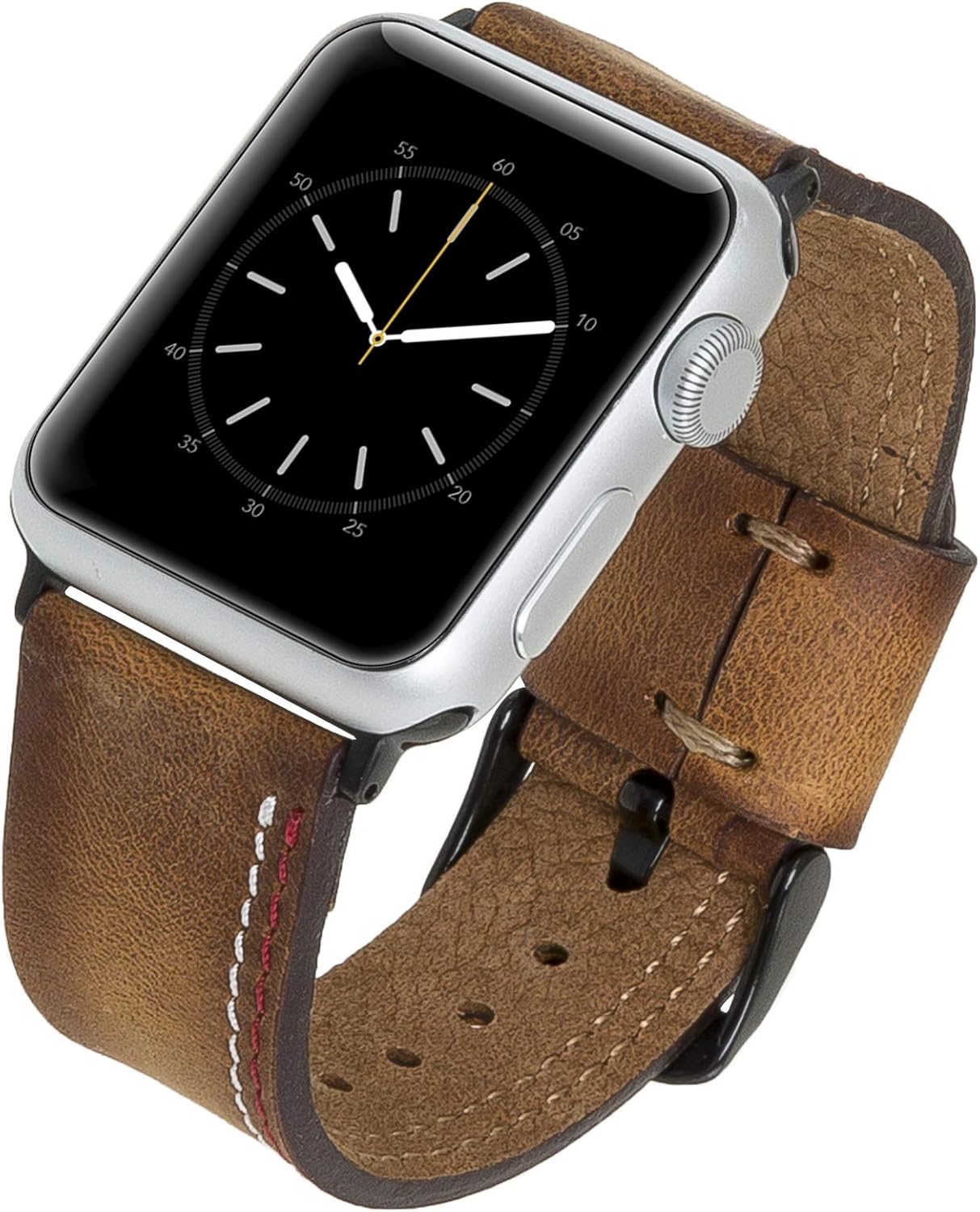 Venito Forio Handmade Premium Leather Watch Band Compatible with Apple Watch iwatch Series 1, 2, 3, 4, 5, 6, 7, and SE w/Stainless Steel Hardware