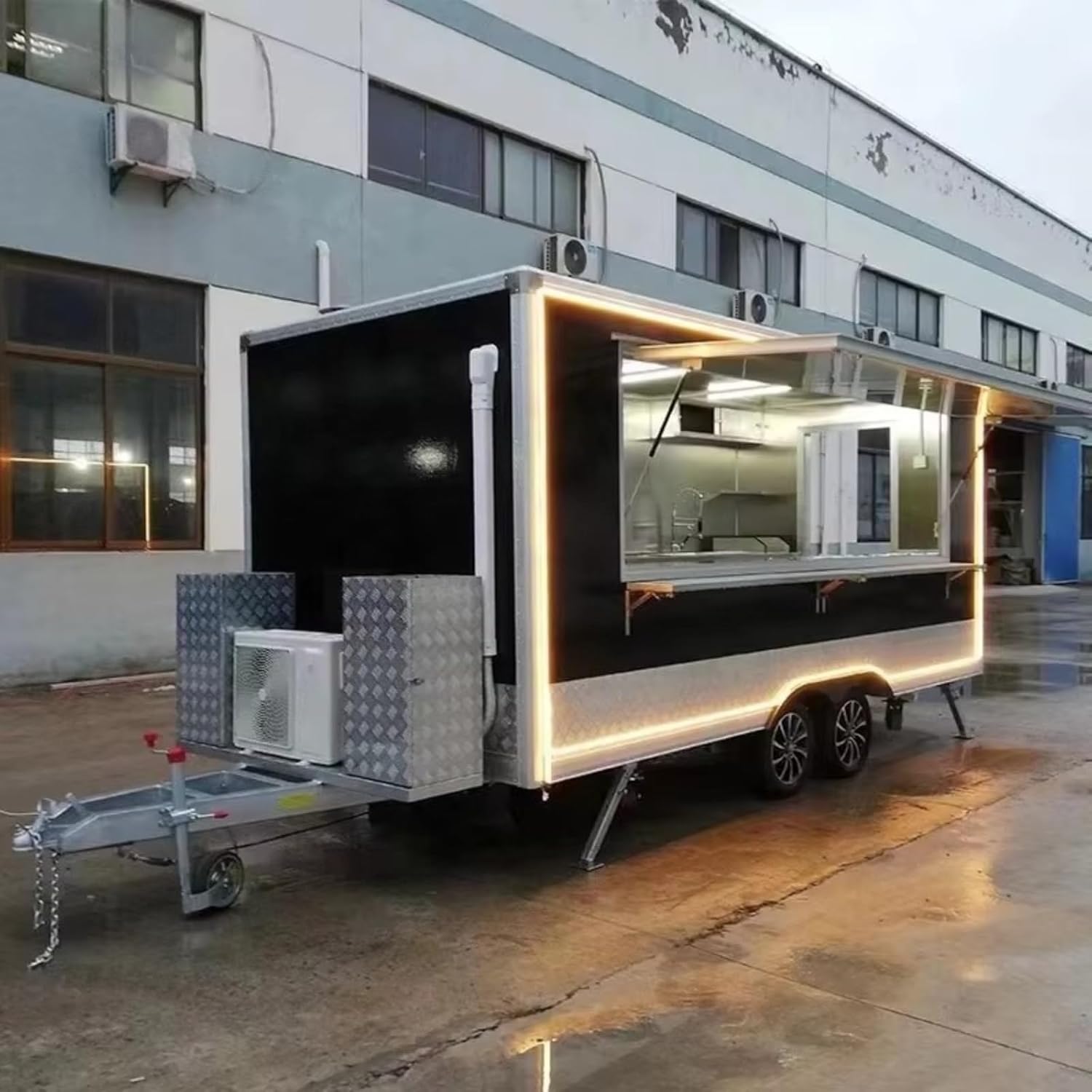 Fully Equipped Food Truck for Street Food Vending - Includes Fryer, Grill, Griddle, Refrigerator & Generator - Ready-to-Open Mobile Kitchen Solution.