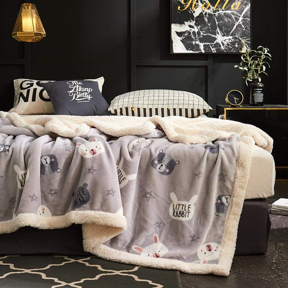 Koreanische Fleecedecke 200x230cm - Wendbare Plüschdecke 2-lagig, 8lb Für Winter & Sofa
