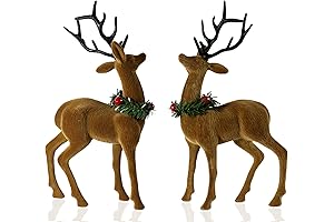 Festive Velvet Reindeer Decorations for a Captivating Christmas Display
