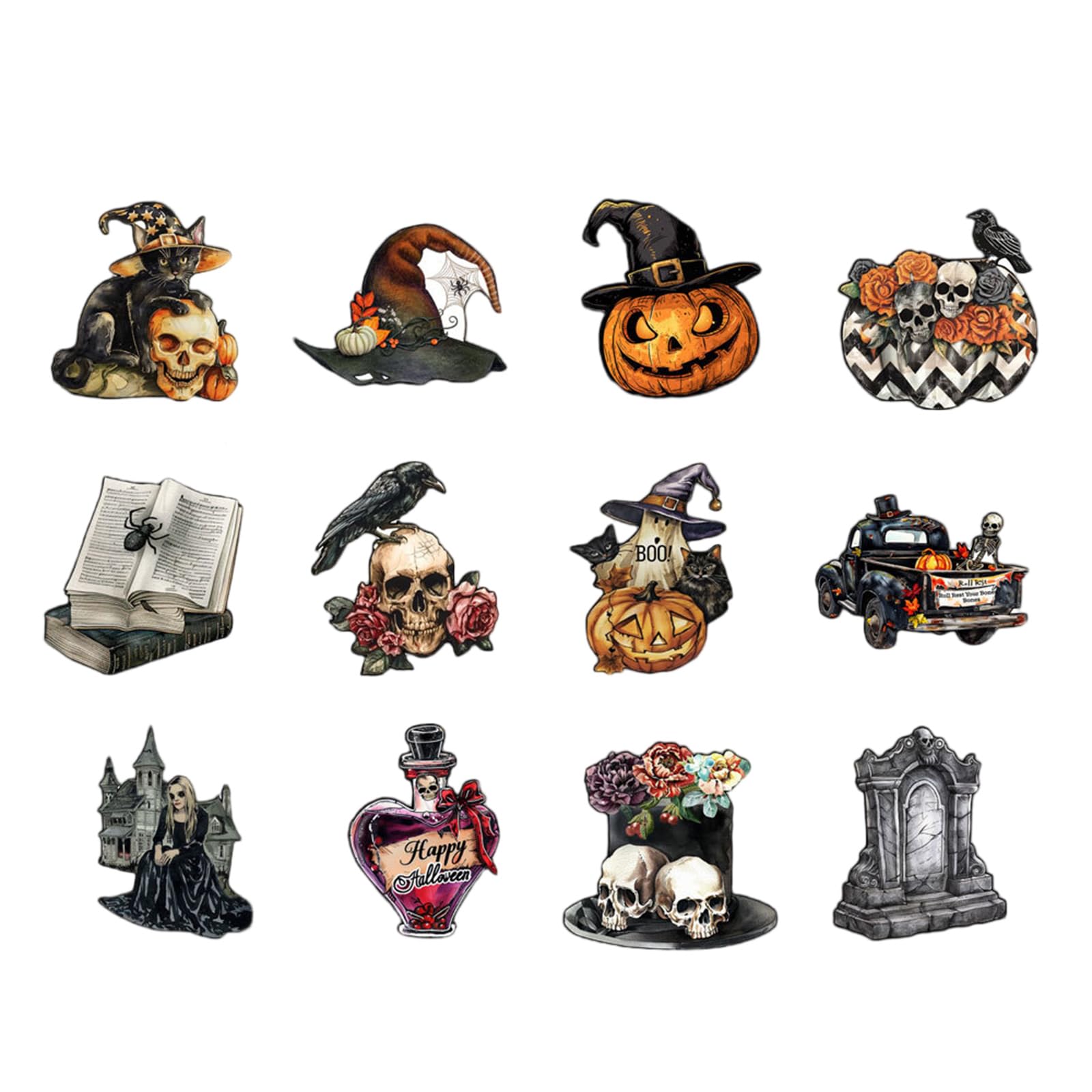 carotoe Holiday Refrigerator Stickers Door Stickers, Halloween Decors for Fridges and Door Scratch Resistants Decors Halloween Fridges Accent