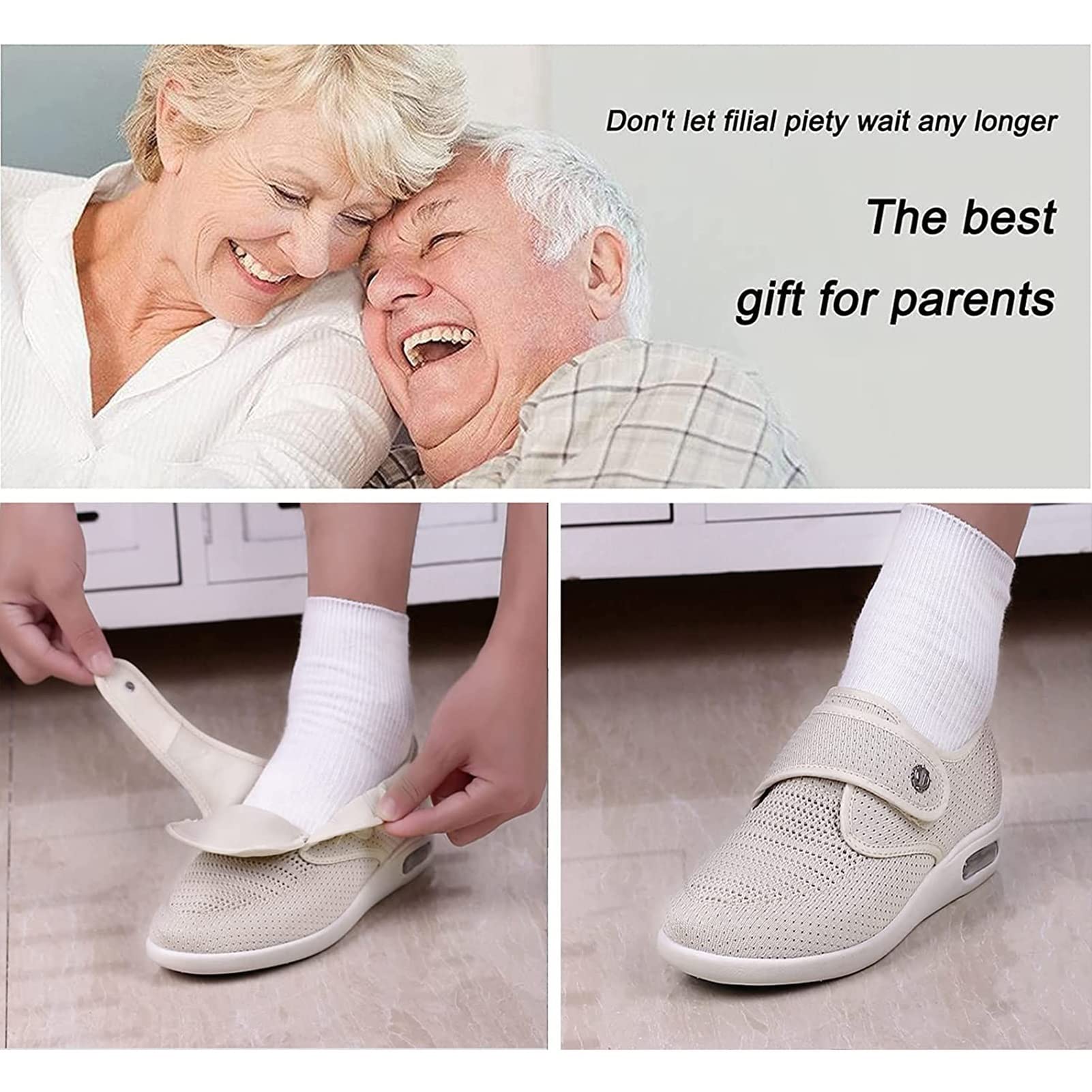 Zapatos Diabéticos para Pies Hinchados,Zapatos ortopédicos cómodos para Ancianos,Zapatos Preventivos de Salud Extra Anchos,Zapatos Grandes Obesos para Hombres Mujeres