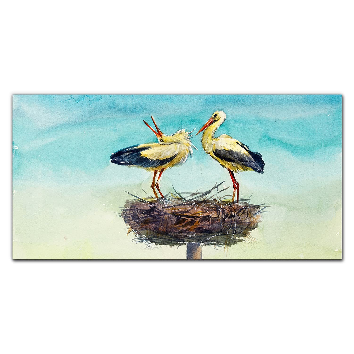 Crédence de cuisine motif cygnes et oiseaux | Dosseret en verre trempé pour protection murale