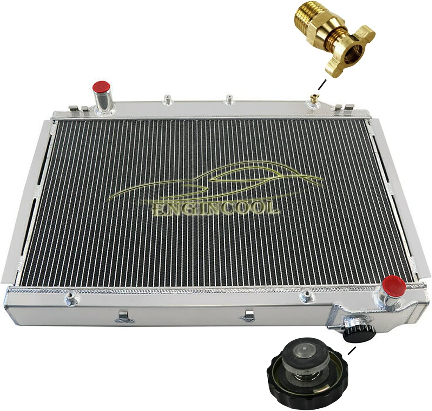 4 Row Radiator for 1990-1997 Toyota Landcruiser Land Cruiser 80 Series FJ80R FZJ80 4.5L 4L L6 Radiators 1991 1992 1993 1994 1995 1996 Radiador Aluminum Downflow Radiadors MT