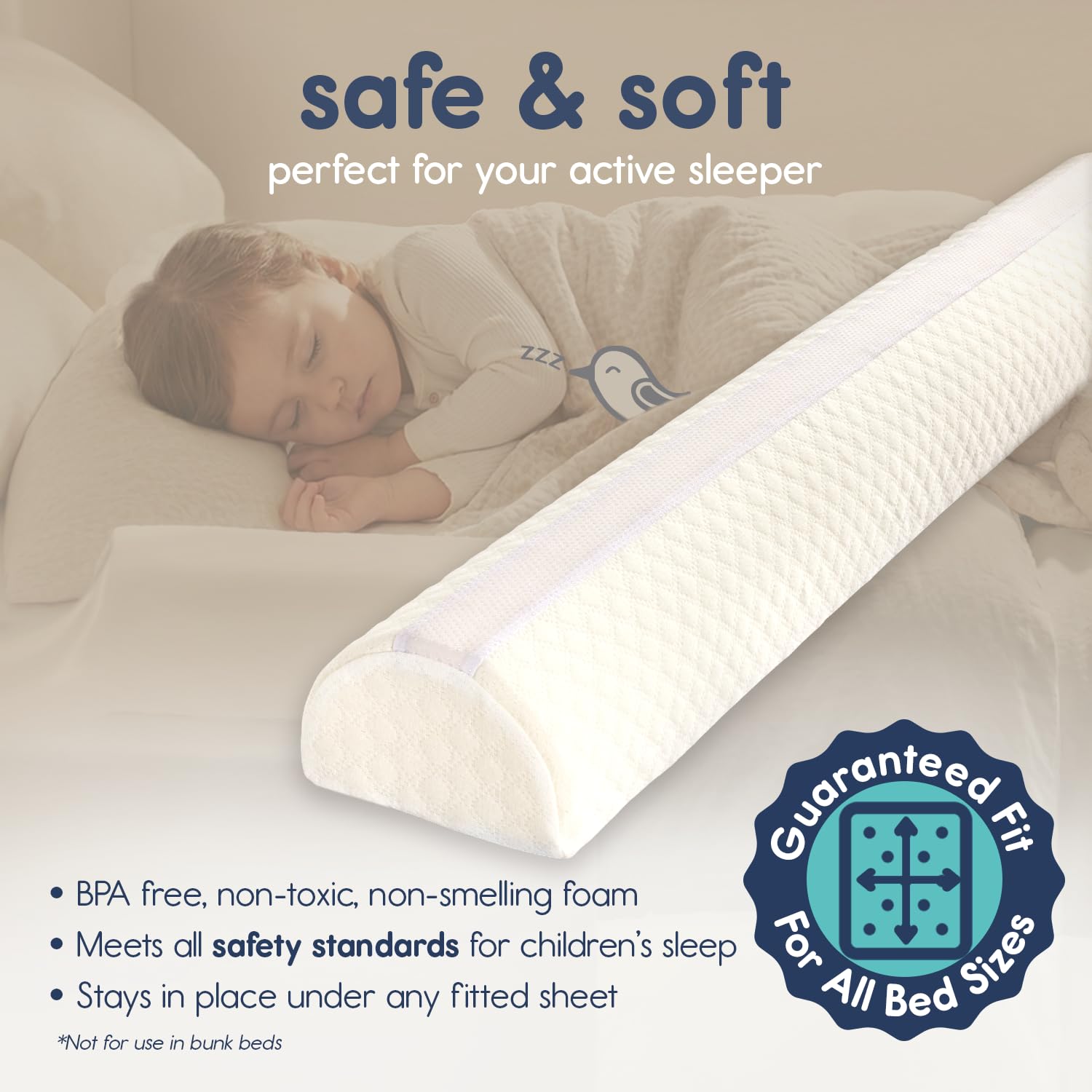 Hiccapop 1-Pack Foam Bed Bumper for Toddlers Foam Bed Rail for Toddlers product thumbnail 3
