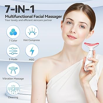 Amazon.com: 7 Color Neck Face Massager Tool, Facial Massager
