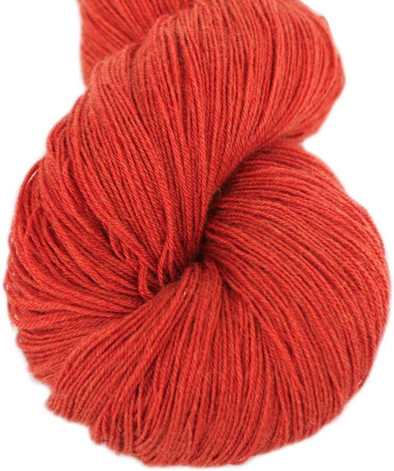 Lotus Yarns Swan Lake Lace Weight 50% Cashmere 40% Fine Wool 10% Angora Blended Hand Knitting Yarns for Comfortable Baby and Adult Clothing for Fashion Garment Baby Clothe (08-Rust)