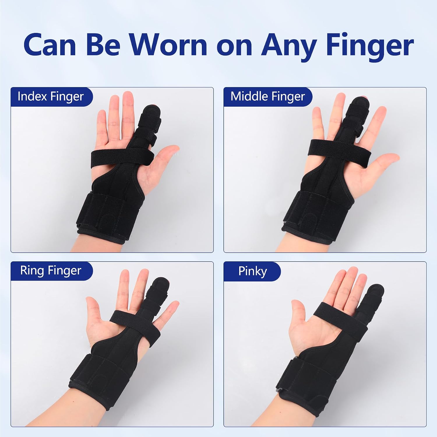 Cozyhealth Full Trigger Finger Splint, Hand and Wrist Brace Support, Adjustable Locking Straightening Immobilizer Treatment For Sprains, Finger Pain Relief, Tendonitis, Arthritis (Medium)