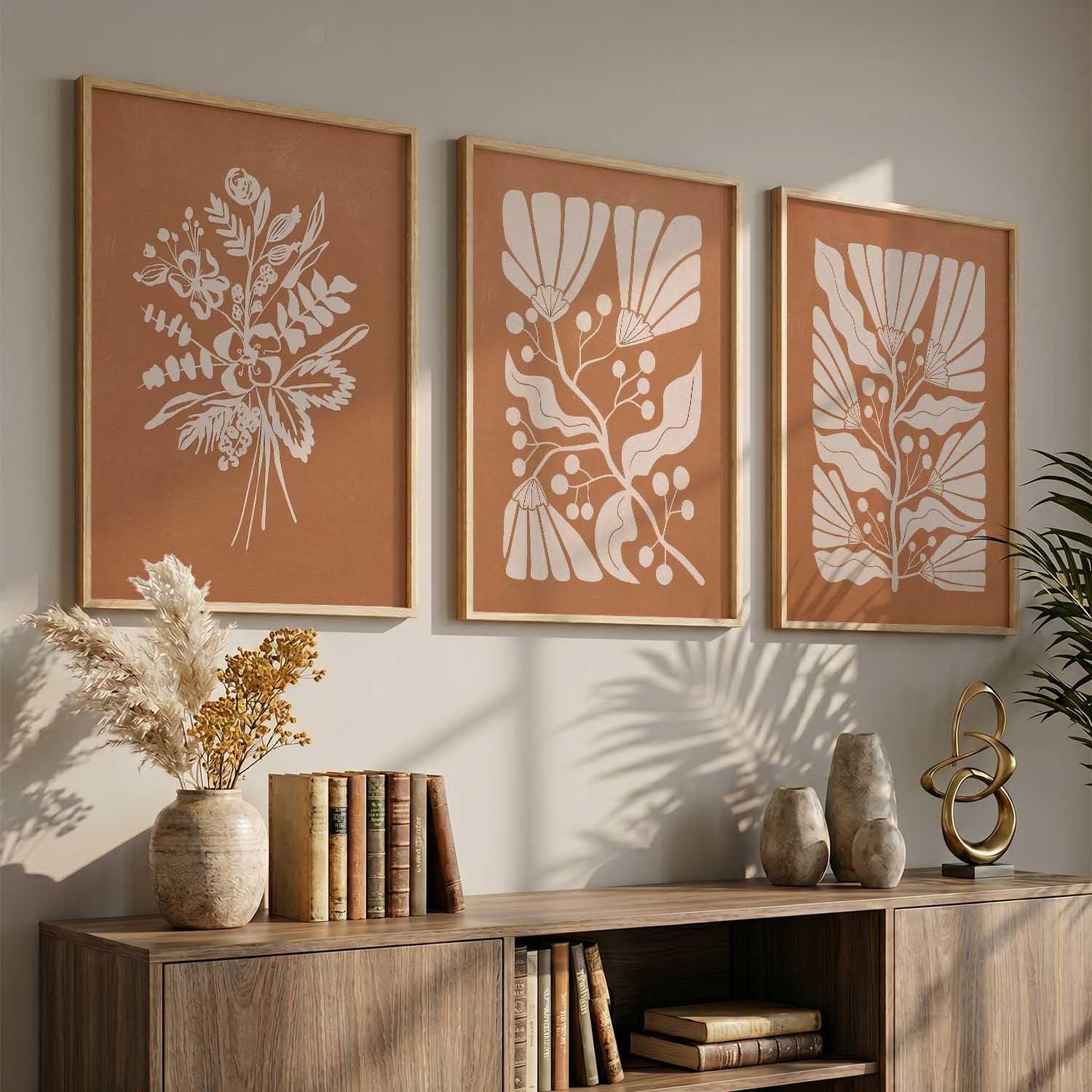 Bohemian Wall Art Set - 3 Framed Prints -32