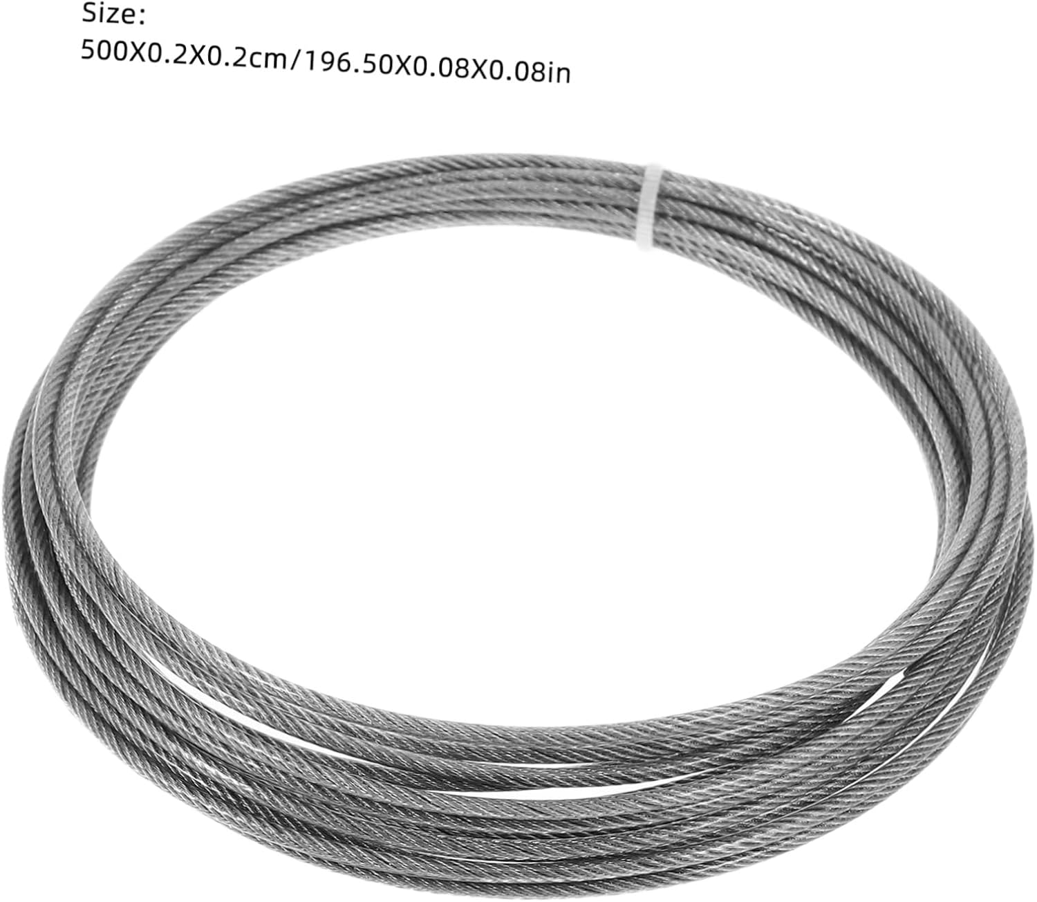1set Sturdy Stainless Steel Wire Rope Laundry Line Outdoor Drying Clothesline Non-Slip Drawstring for Easy Hanging