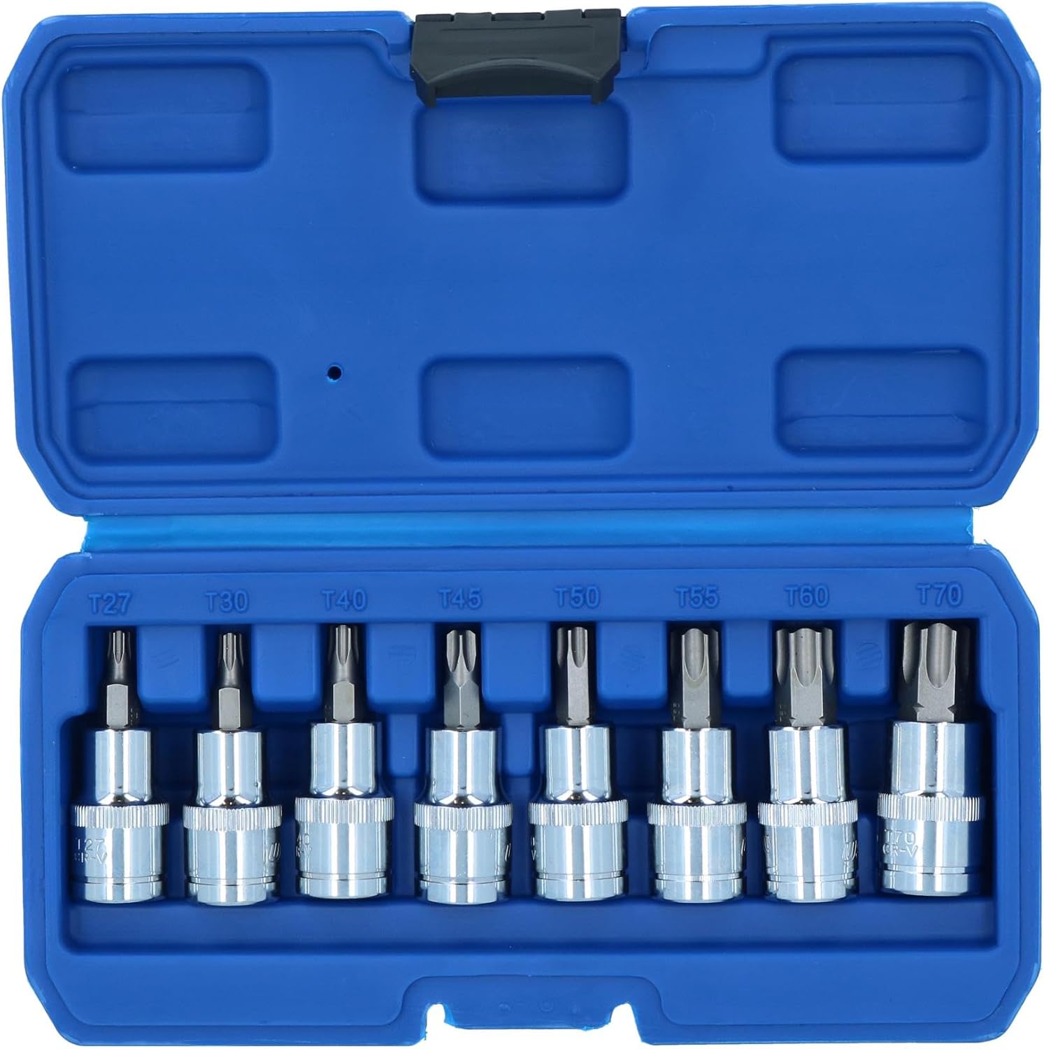 1/2" Torx Star Male Bit Sockets T27 - T70 8pc Set By Bergen